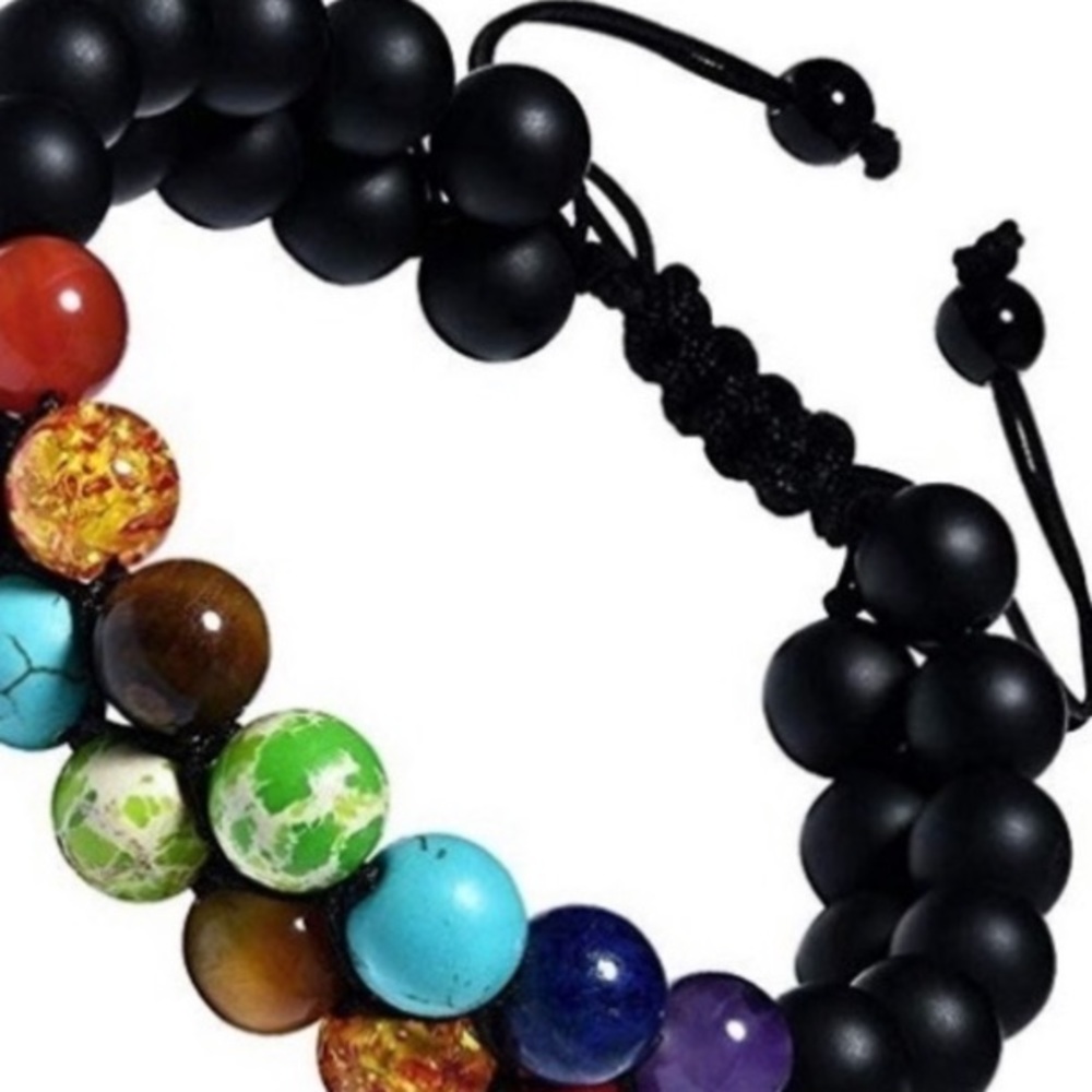 ☀️2/$36☀️Double Chakra Bracelet - Black